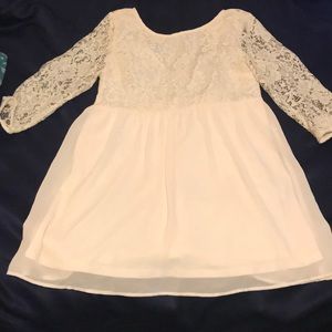 Cream lace dress